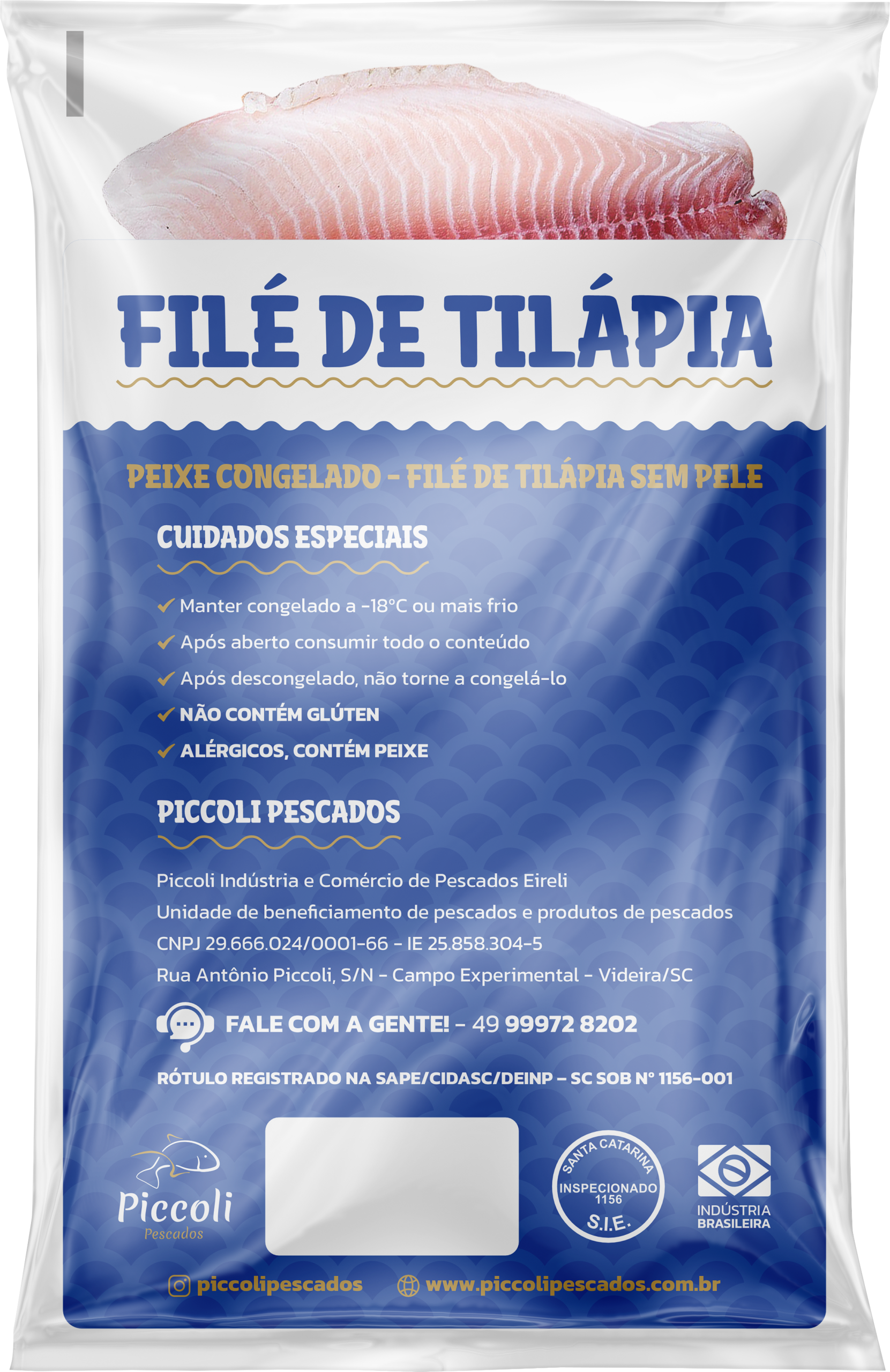 Filé de Tilápia 1kg - Verso